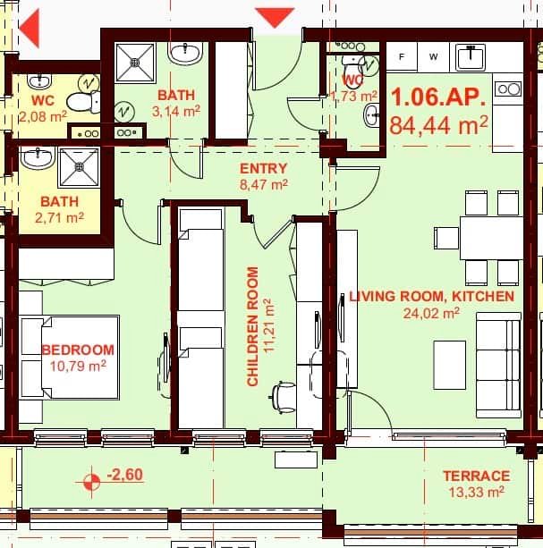 ЕТЪРА 4 ул. Люляк, Sveti Vlas, 2 Ložnice Ložnice, ,1 KoupelnaKoupelny,Apartmán,Na Prodej,ул. Люляк,1,1016