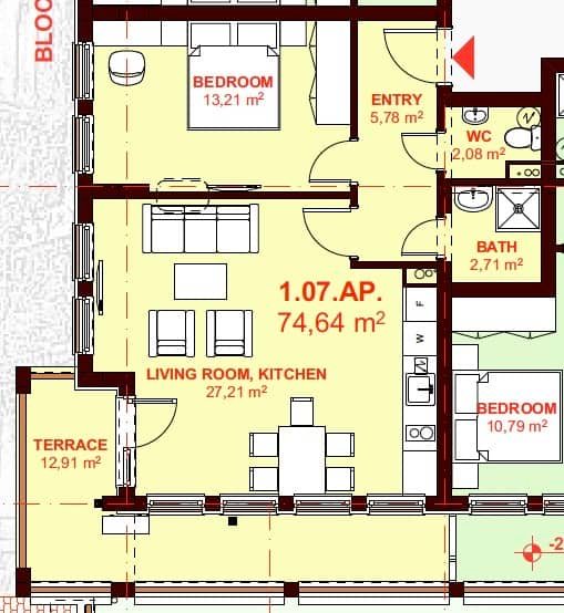 ЕТЪРА 4 ул. Люляк, Sveti Vlas, 1 Schlafzimmer Schlafzimmer, ,1 BadezimmerBäder,Appartement,Zu verkaufen,ул. Люляк,1,1018