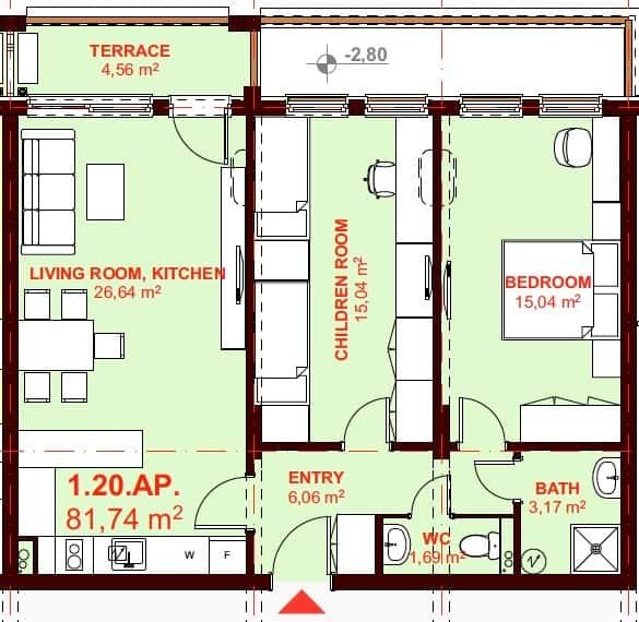 ЕТЪРА 4 ул. Люляк, Sveti Vlas, 2 Bedrooms Bedrooms, ,1 BathroomBathrooms,Apartment,For Sale,ул. Люляк,2,1020