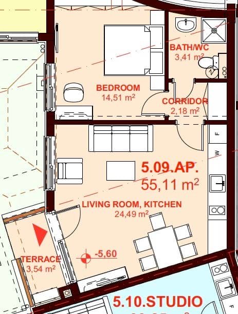 ЕТЪРА 4 ул. Люляк, Sveti Vlas, 1 Schlafzimmer Schlafzimmer, ,1 BadezimmerBäder,Appartement,Zu verkaufen,ул. Люляк,3,1027