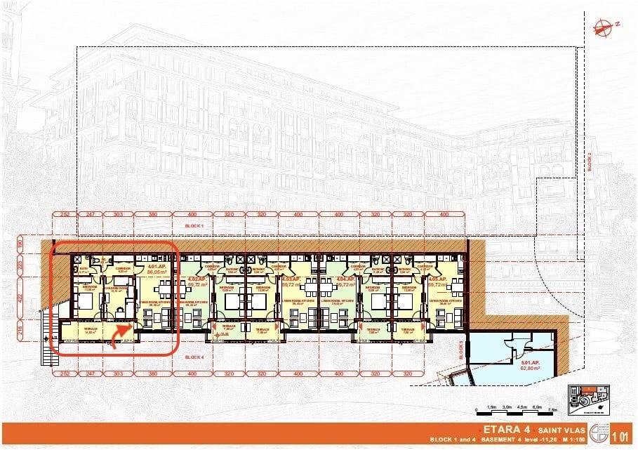 ЕТЪРА 4 ул. Люляк, Sveti Vlas, 2 Schlafzimmer Schlafzimmer, ,1 BadezimmerBäder,Appartement,Zu verkaufen,ул. Люляк,1,1031