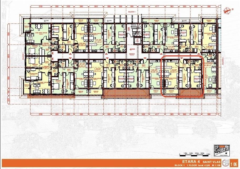 ЕТЪРА 4 ул. Люляк, Sveti Vlas, 2 Schlafzimmer Schlafzimmer, ,1 BadezimmerBäder,Appartement,Zu verkaufen,ул. Люляк,3,1037