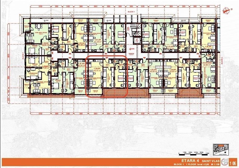 ЕТЪРА 4 ул. Люляк, Sveti Vlas, 2 Schlafzimmer Schlafzimmer, ,1 BadezimmerBäder,Appartement,Zu verkaufen,ул. Люляк,3,1038