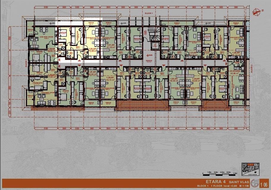 ЕТЪРА 4 ул. Люляк, Sveti Vlas, 2 Ložnice Ložnice, ,1 KoupelnaKoupelny,Apartmán,Na Prodej,ул. Люляк,3,1040