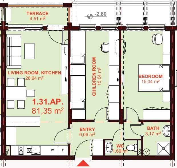 ЕТЪРА 4 ул. Люляк, Sveti Vlas, 2 Schlafzimmer Schlafzimmer, ,1 BadezimmerBäder,Appartement,Zu verkaufen,ул. Люляк,3,1041