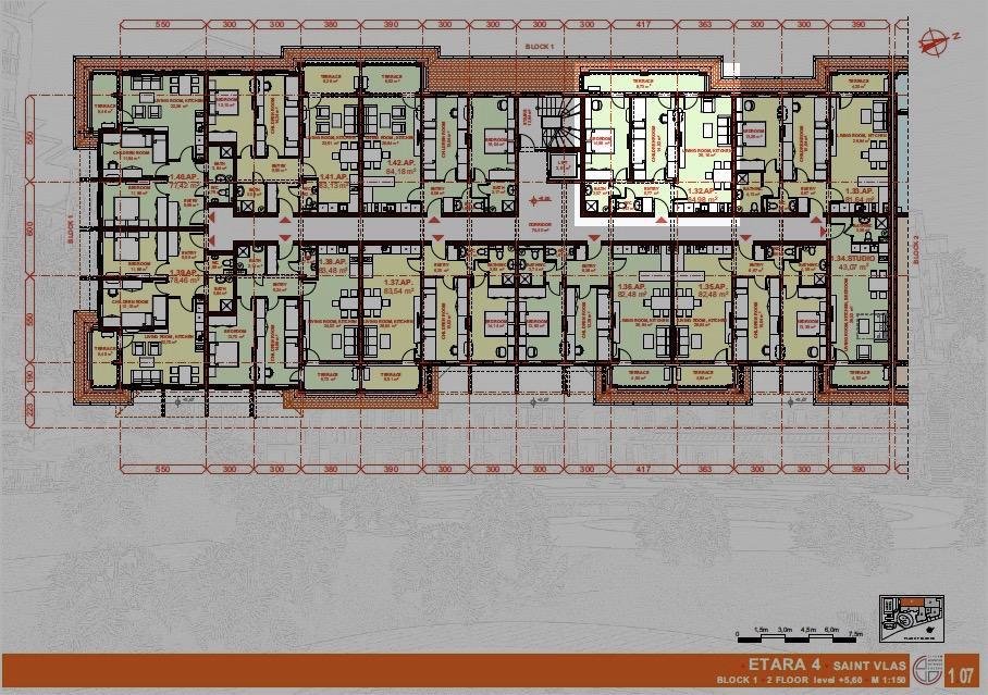 ЕТЪРА 4 ул. Люляк, Sveti Vlas, 2 Schlafzimmer Schlafzimmer, ,1 BadezimmerBäder,Appartement,Zu verkaufen,ул. Люляк,4,1042