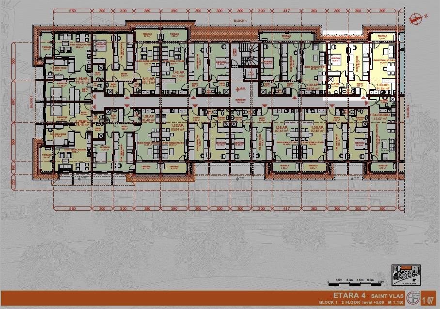 ЕТЪРА 4 ул. Люляк, Sveti Vlas, 2 Schlafzimmer Schlafzimmer, ,1 BadezimmerBäder,Appartement,Zu verkaufen,ул. Люляк,4,1043