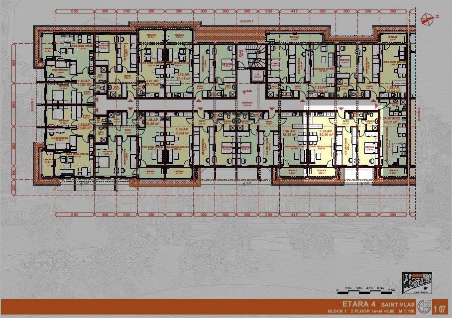 ЕТЪРА 4 ул. Люляк, Sveti Vlas, 2 Schlafzimmer Schlafzimmer, ,1 BadezimmerBäder,Appartement,Zu verkaufen,ул. Люляк,4,1044