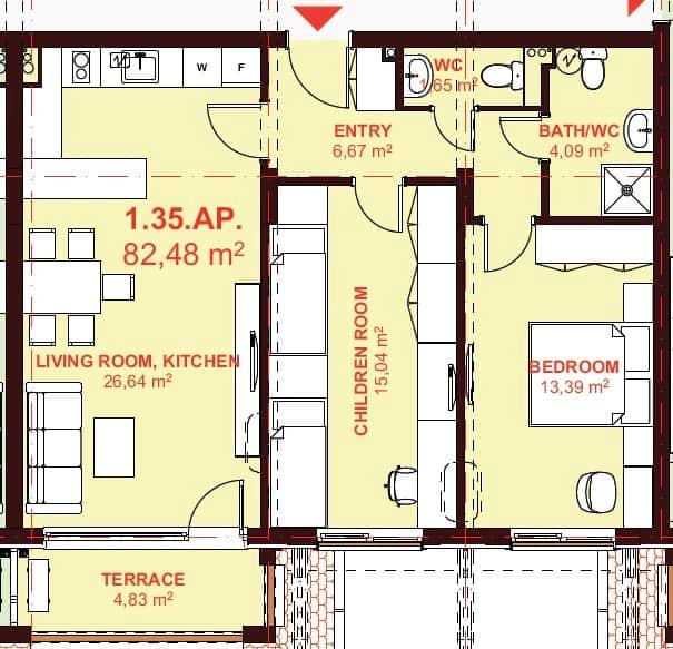 ЕТЪРА 4 ул. Люляк, Sveti Vlas, 2 Schlafzimmer Schlafzimmer, ,1 BadezimmerBäder,Appartement,Zu verkaufen,ул. Люляк,4,1044