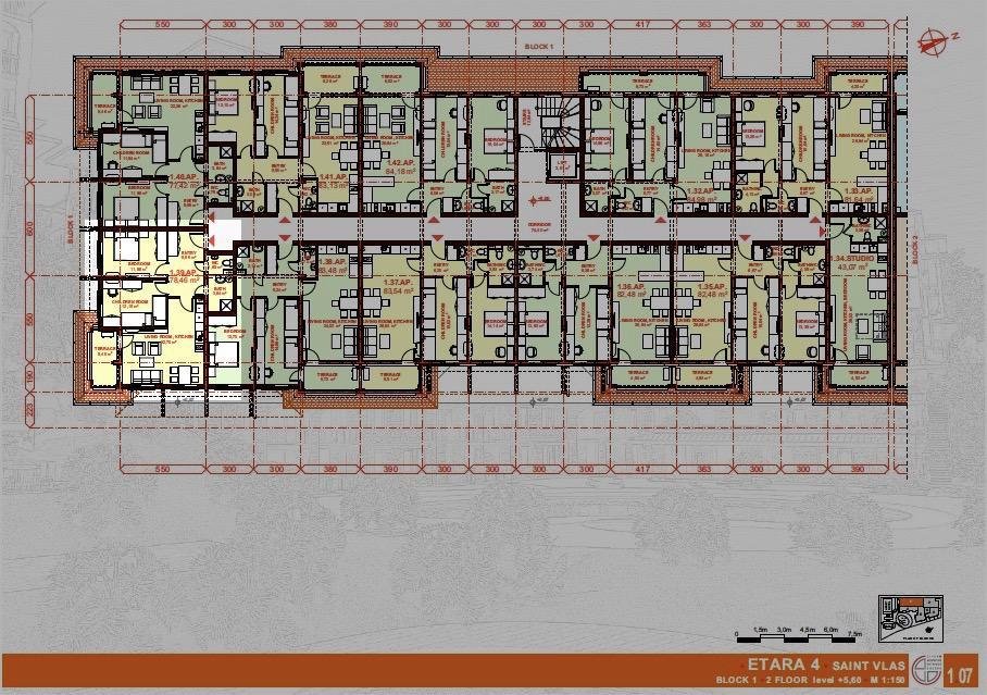 ЕТЪРА 4 ул. Люляк, Sveti Vlas, 2 Schlafzimmer Schlafzimmer, ,1 BadezimmerBäder,Appartement,Zu verkaufen,ул. Люляк,4,1045