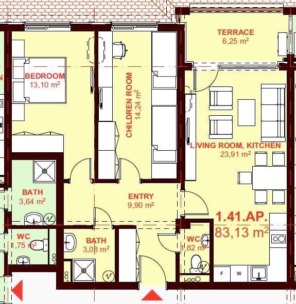 ЕТЪРА 4 ул. Люляк, Sveti Vlas, 2 Schlafzimmer Schlafzimmer, ,1 BadezimmerBäder,Appartement,Zu verkaufen,ул. Люляк,4,1047