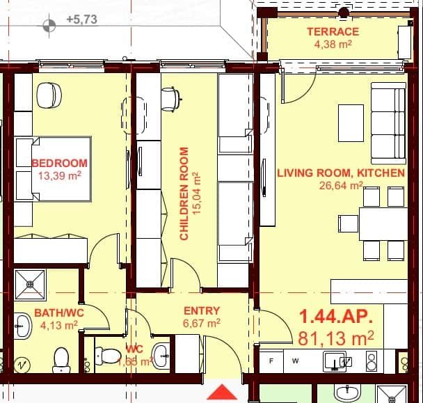 ЕТЪРА 4 ул. Люляк, Sveti Vlas, 2 Schlafzimmer Schlafzimmer, ,1 BadezimmerBäder,Appartement,Zu verkaufen,ул. Люляк,5,1050