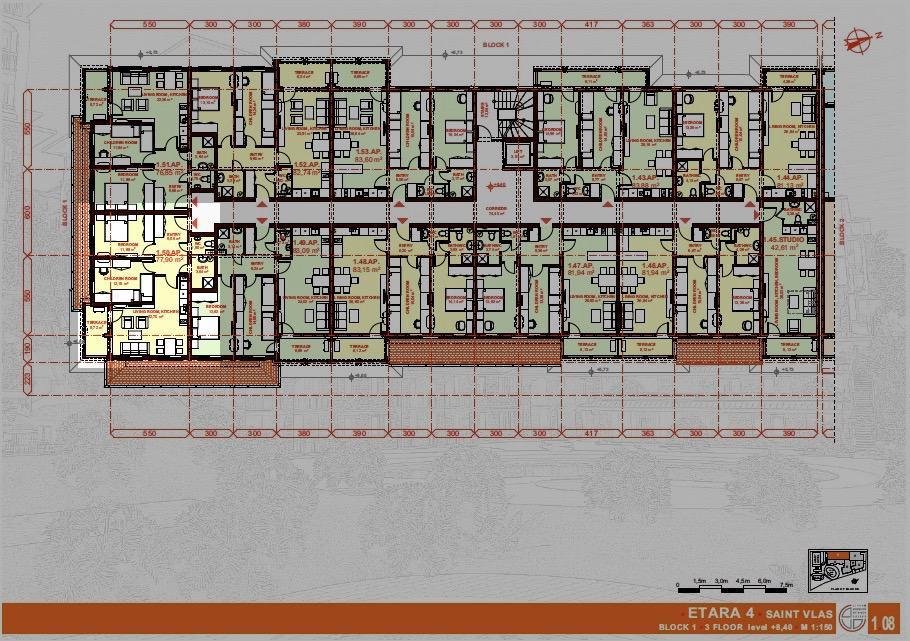 ЕТЪРА 4 ул. Люляк, Sveti Vlas, 2 Schlafzimmer Schlafzimmer, ,1 BadezimmerBäder,Appartement,Zu verkaufen,ул. Люляк,5,1052