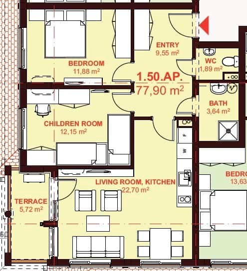 ЕТЪРА 4 ул. Люляк, Sveti Vlas, 2 Schlafzimmer Schlafzimmer, ,1 BadezimmerBäder,Appartement,Zu verkaufen,ул. Люляк,5,1052