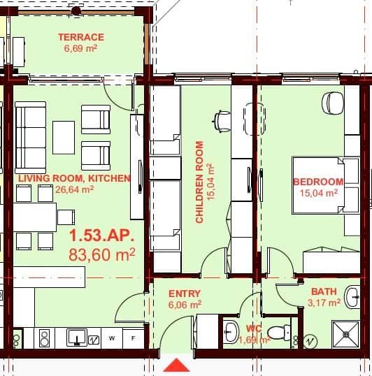 ЕТЪРА 4 ул. Люляк, Sveti Vlas, 2 Bedrooms Bedrooms, ,1 BathroomBathrooms,Apartment,For Sale,ул. Люляк,5,1054