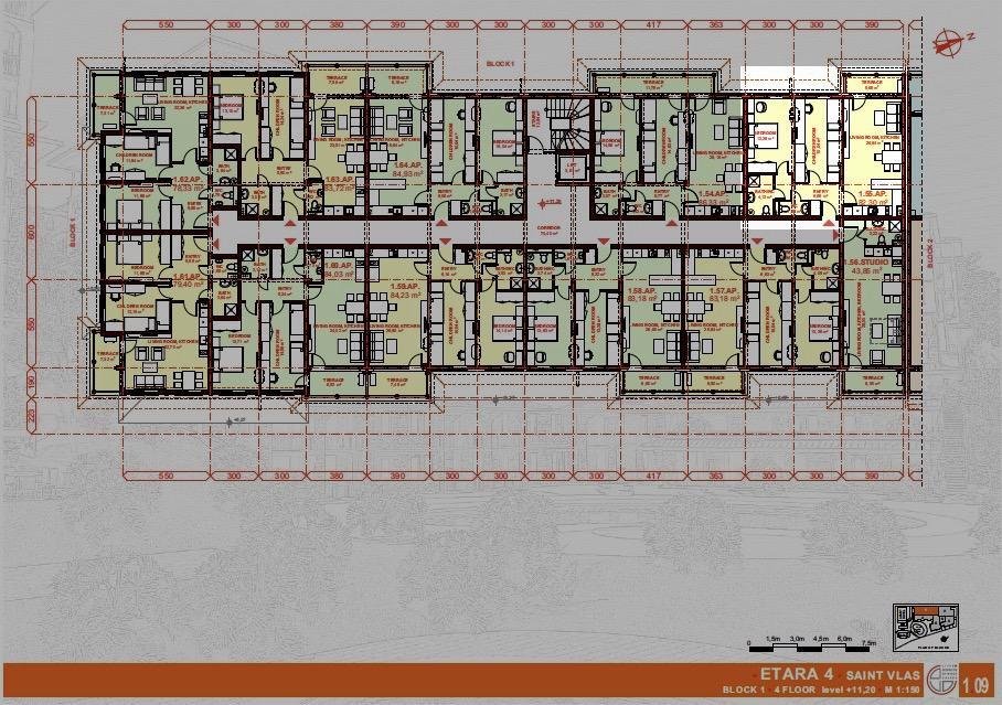 ЕТЪРА 4 ул. Люляк, Sveti Vlas, 2 Ložnice Ložnice, ,1 KoupelnaKoupelny,Apartmán,Na Prodej,ул. Люляк,6,1056