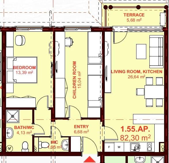 ЕТЪРА 4 ул. Люляк, Sveti Vlas, 2 Ložnice Ložnice, ,1 KoupelnaKoupelny,Apartmán,Na Prodej,ул. Люляк,6,1056