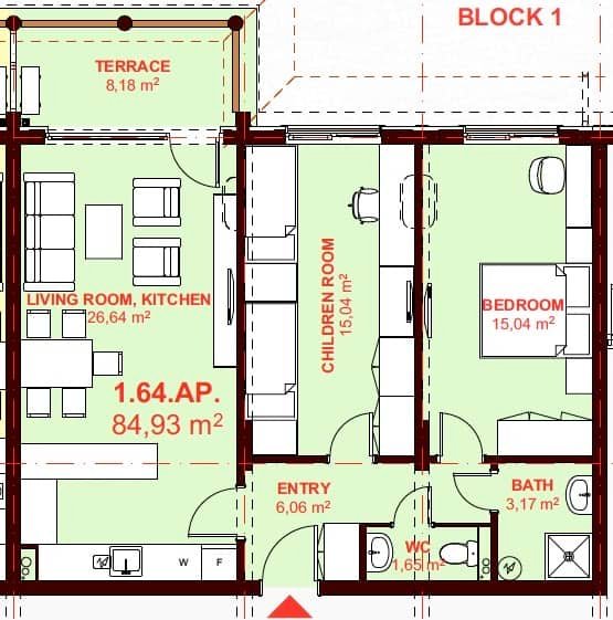 ЕТЪРА 4 ул. Люляк, Sveti Vlas, 2 Ložnice Ložnice, ,1 KoupelnaKoupelny,Apartmán,Na Prodej,ул. Люляк,6,1060