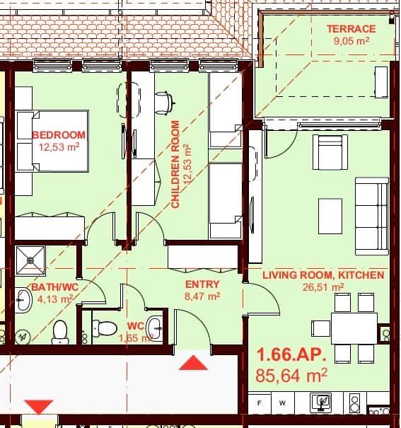 ЕТЪРА 4 ул. Люляк, Sveti Vlas, 2 Bedrooms Bedrooms, ,1 BathroomBathrooms,Apartment,For Sale,ул. Люляк,7,1061