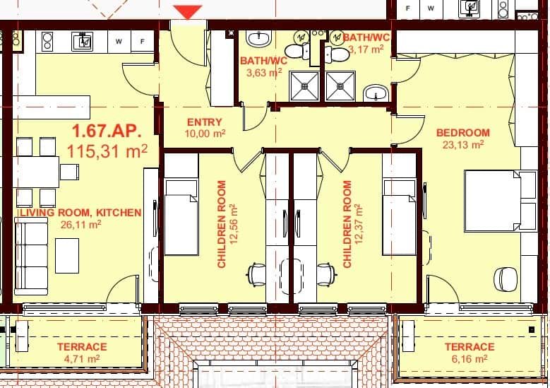 ЕТЪРА 4 ул. Люляк, Sveti Vlas, 3 Bedrooms Bedrooms, ,2 BathroomsBathrooms,Apartment,For Sale,ул. Люляк,7,1062