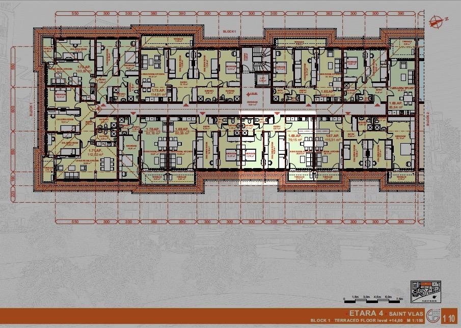 ЕТЪРА 4 ул. Люляк, Sveti Vlas, 2 Ložnice Ložnice, ,1 KoupelnaKoupelny,Apartmán,Na Prodej,ул. Люляк,7,1063