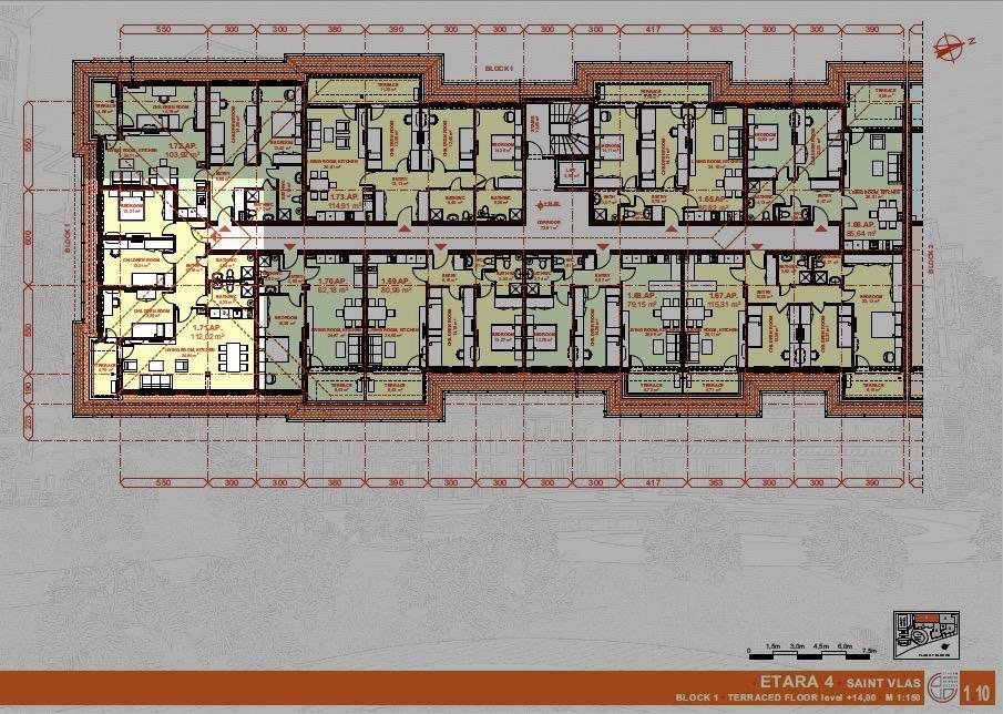 ЕТЪРА 4 ул. Люляк, Sveti Vlas, 3 Ložnice Ložnice, ,2 KoupelnyKoupelny,Apartmán,Na Prodej,ул. Люляк,7,1065
