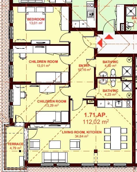 ЕТЪРА 4 ул. Люляк, Sveti Vlas, 3 Ložnice Ložnice, ,2 KoupelnyKoupelny,Apartmán,Na Prodej,ул. Люляк,7,1065