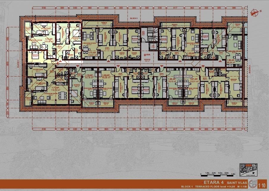 ЕТЪРА 4 ул. Люляк, Sveti Vlas, 3 Ložnice Ložnice, ,2 KoupelnyKoupelny,Apartmán,Na Prodej,ул. Люляк,7,1066