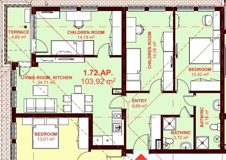 ЕТЪРА 4 ул. Люляк, Sveti Vlas, 3 Ložnice Ložnice, ,2 KoupelnyKoupelny,Apartmán,Na Prodej,ул. Люляк,7,1066