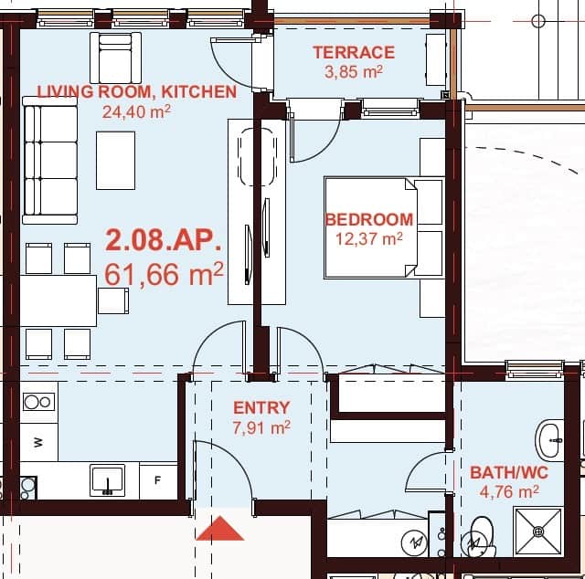 ЕТЪРА 4 ул. Люляк, Sveti Vlas, 1 Schlafzimmer Schlafzimmer, ,1 BadezimmerBäder,Appartement,Zu verkaufen,ул. Люляк,2,1069