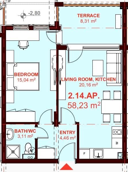 ЕТЪРА 4 ул. Люляк, Sveti Vlas, 1 Bedroom Bedrooms, ,1 BathroomBathrooms,Apartment,For Sale,ул. Люляк,3,1071