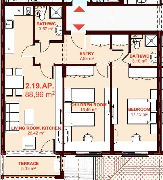 ЕТЪРА 4 ул. Люляк, Sveti Vlas, 2 Schlafzimmer Schlafzimmer, ,2 BäderBäder,Appartement,Zu verkaufen,ул. Люляк,3,1075